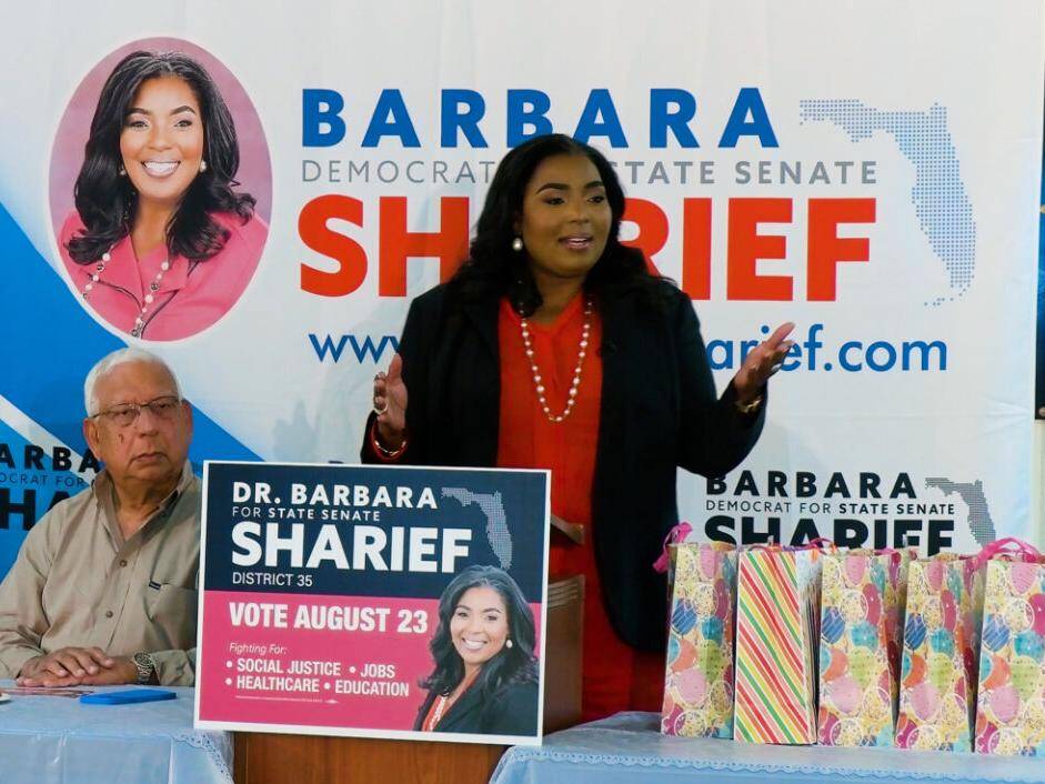 Barbara Sharief answering quesetions